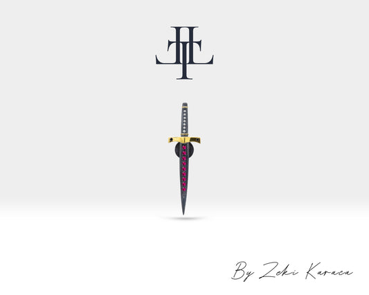 Haslı Kılıç Yaka İğnesi, 925K Gümüş | LZ00030DR