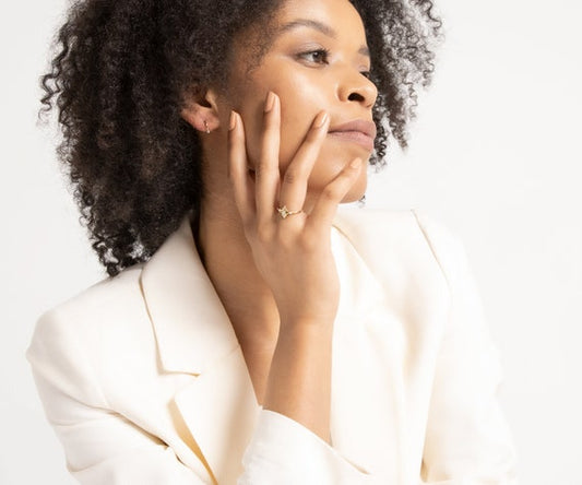 Pırlanta Yüzük, 14K Sarı-Beyaz-Kırmızı Altın | LR00015D