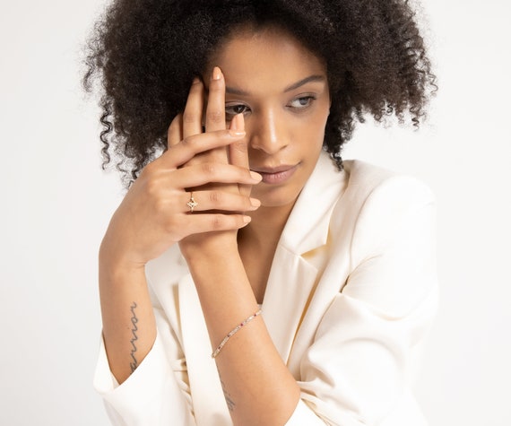 Pırlanta Yüzük, 14K Sarı-Beyaz-Kırmızı Altın | LR00015D