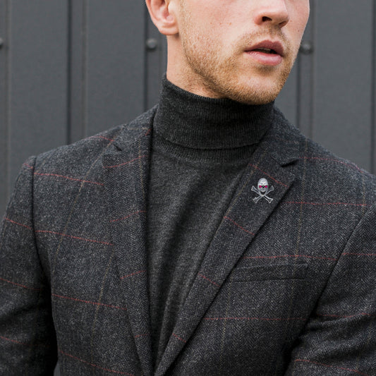 Yakutlu Korsan Yaka İğnesi, 925K Gümüş | LZ00020R