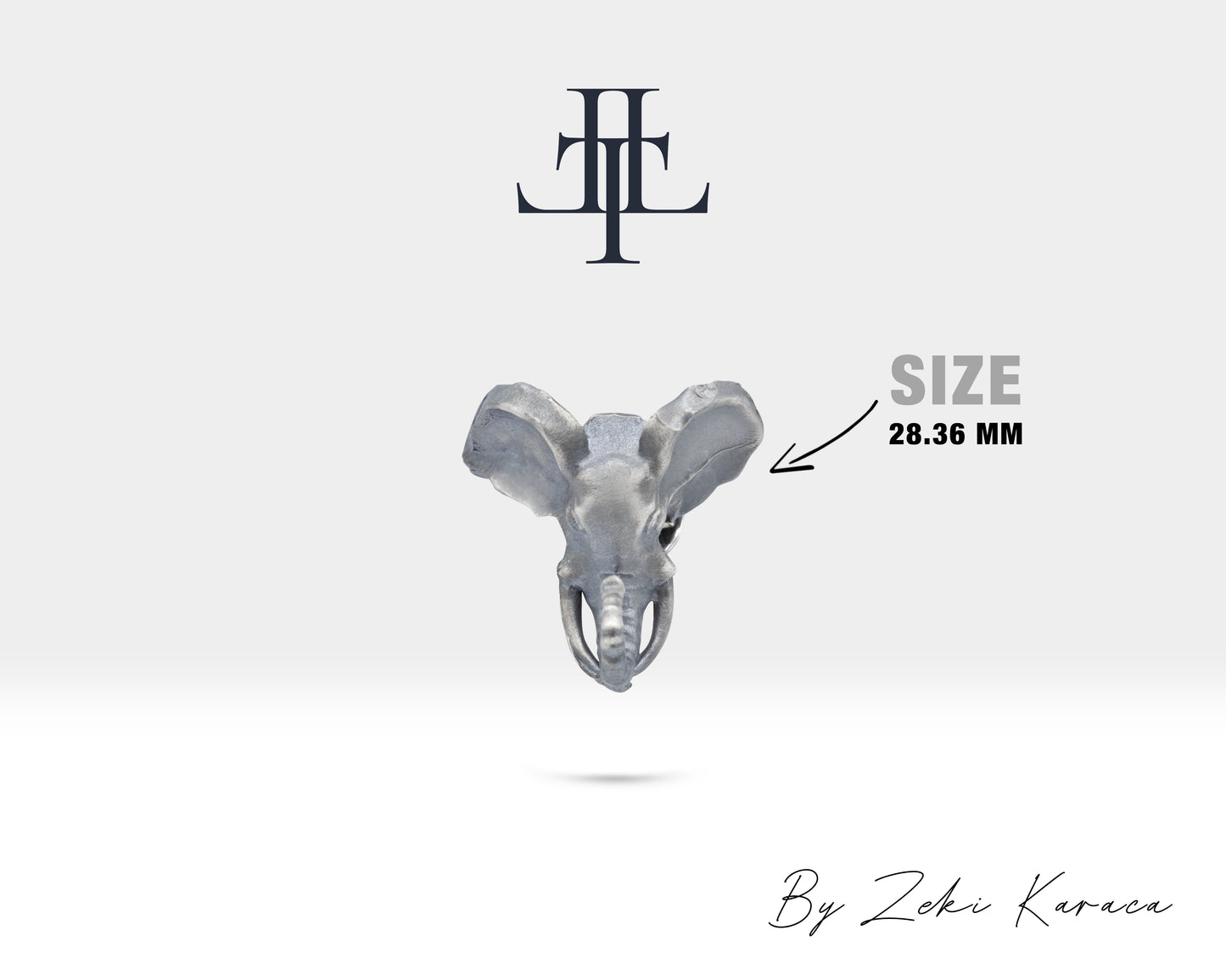 Pırlantalı Fil Yaka İğnesi, 925K Gümüş | LZ00025D