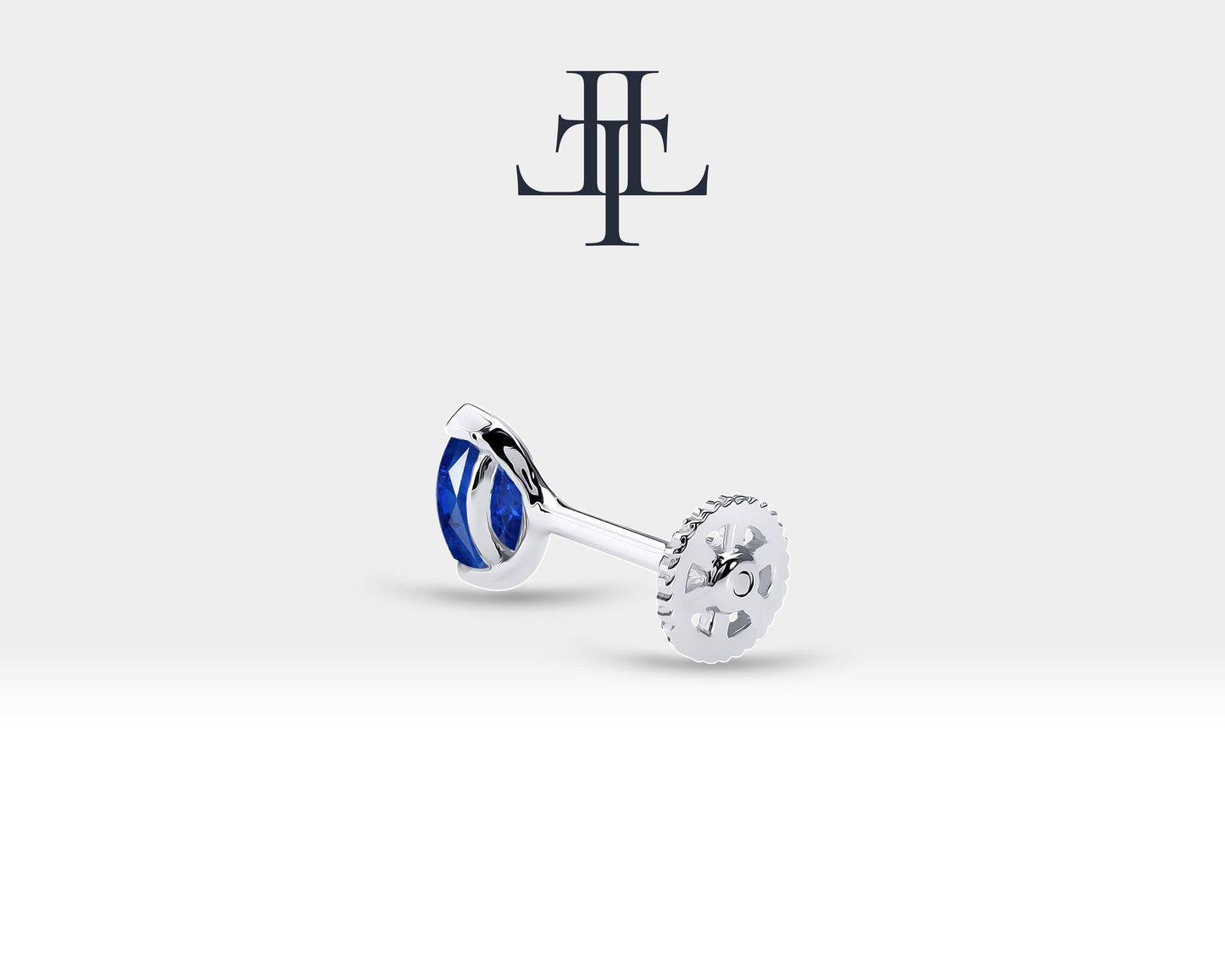 Markiz Safir Piercing, 8 MM , 1.2 MM, 14K Sarı-Beyaz-Kırmızı Altın | LP00022S