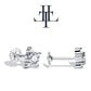 Pırlantadan Yıldız Piercing, 8 MM , 1.2 MM, 14K Sarı-Beyaz-Kırmızı Altın | LP00027D