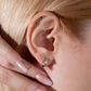 Süzme Siyah Pırlantalı Piercing, 8 MM , 1.2 MM, 14K Sarı-Beyaz-Kırmızı Altın | LP00005B