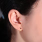 Oval Yakut Halka Piercing Küpe, 12 MM , 1.2 MM, 14K Sarı-Beyaz-Kırmızı Altın | LE00007R