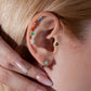Üçlü Safir Piercing, 8 MM , 1.2 MM, 14K Sarı-Beyaz-Kırmızı Altın | LP00021S