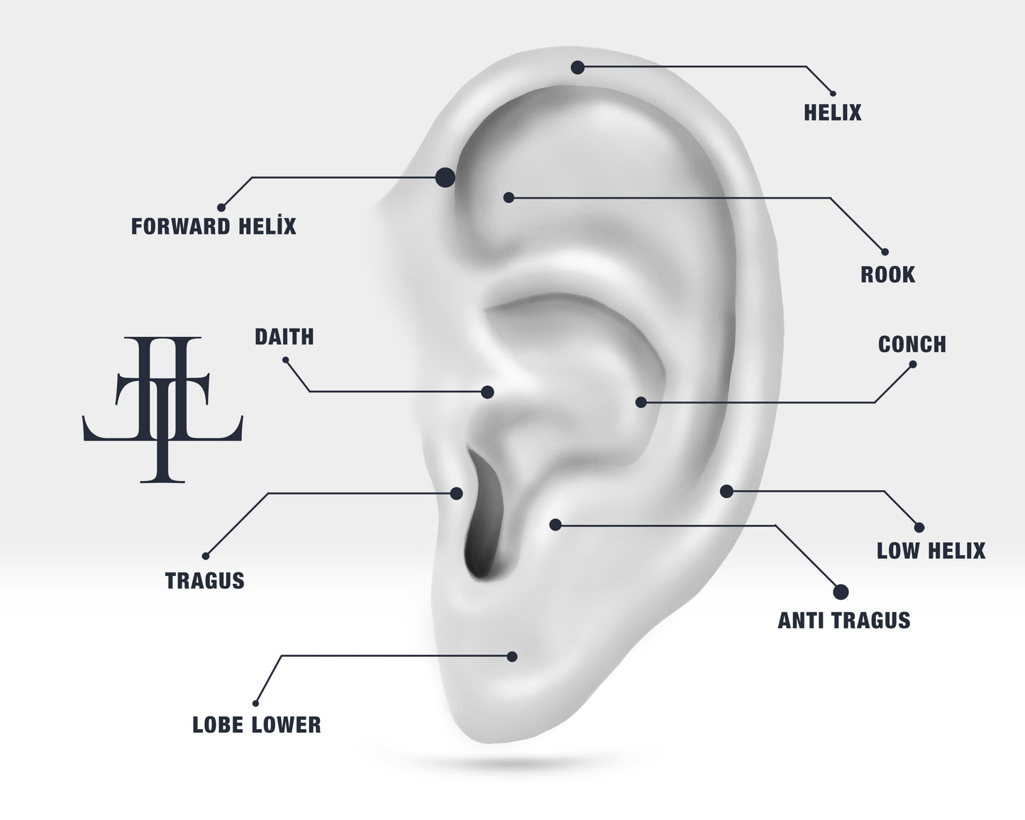 Pırlantadan Yıldız Piercing, 8 MM , 1.2 MM, 14K Sarı-Beyaz-Kırmızı Altın | LP00027D