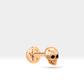Siyah Pırlantalı Kuru Kafa Piercing, 8 MM , 1.2 MM, 14K Sarı-Beyaz-Kırmızı Altın | LP00011B