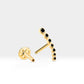 Süzme Siyah Pırlantalı Piercing, 8 MM , 1.2 MM, 14K Sarı-Beyaz-Kırmızı Altın | LP00005B