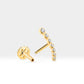 Süzme Pırlantalı Piercing, 8 MM , 1.2 MM, 14K Sarı-Beyaz-Kırmızı Altın | LP00005D
