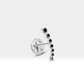 Süzme Siyah Pırlantalı Piercing, 8 MM , 1.2 MM, 14K Sarı-Beyaz-Kırmızı Altın | LP00005B