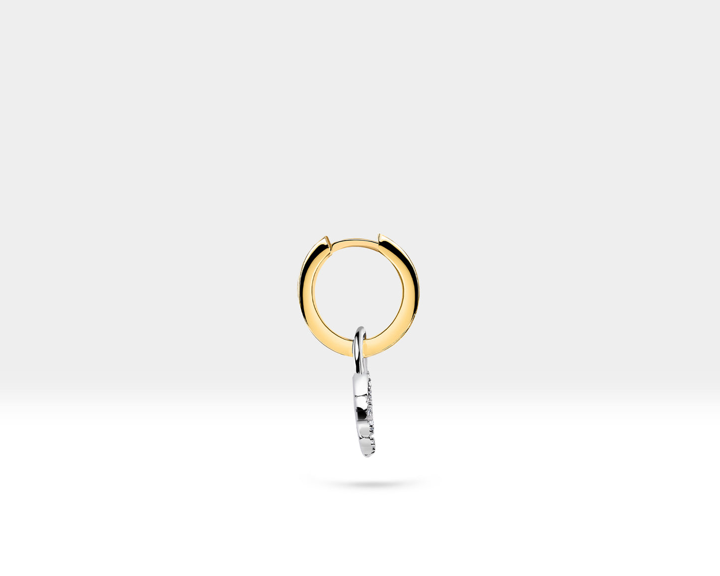 Kutup Yıldızı Sallantılı Küpe, 12 MM , 14K Sarı-Beyaz-Kırmızı Altın | LE00049D