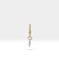 Mekik Sallantılı Küpe, 14 MM , 14K Sarı-Beyaz-Kırmızı Altın | LE00051D