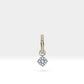 Pırlantalı Sallantı Küpe, 12 MM , 14K Sarı-Beyaz-Kırmızı Altın | LE00048D