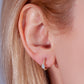 Oval Opal ve Pırlantalı Küpe, 12 MM , 14K Sarı-Beyaz-Kırmızı Altın | LE00021DO