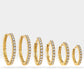 Boncuklu Halka Pırlantalı Küpe, 11-17 MM , 14K Sarı-Beyaz-Kırmızı Altın | LE00036D