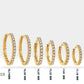 Boncuklu Halka Pırlantalı Küpe, 11-17 MM , 14K Sarı-Beyaz-Kırmızı Altın | LE00036D