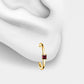 Prenses Yakut Halka Piercing Küpe, 12 MM , 1.2 MM, 14K Sarı-Beyaz-Kırmızı Altın | LE00020R