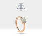 Oval Opal Halka Piercing Küpe, 12 MM , 1.2 MM, 14K Sarı-Beyaz-Kırmızı Altın | LE00007O