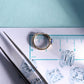 Damla Safir Küpe, 12 MM , 14K Sarı-Beyaz-Kırmızı Altın | LE00009S