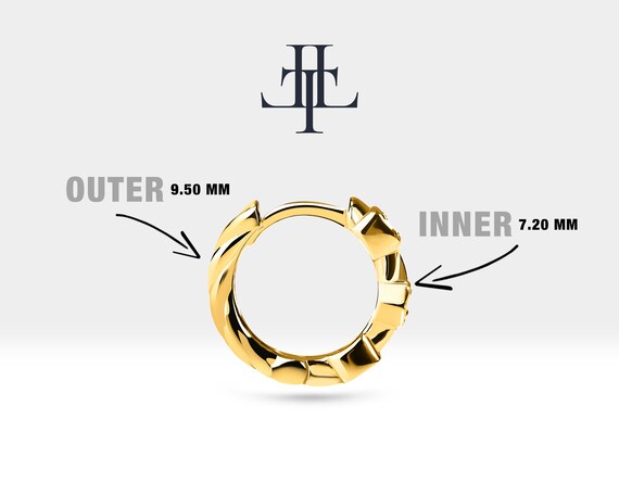Pırlantalı Kare Motifli Küpe, 9.50 MM , 14K Sarı-Beyaz-Kırmızı Altın | LE00012D