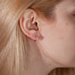Yaprak Pırlanta Piercing, 8 MM , 1.2 MM, 14K Sarı-Beyaz-Kırmızı Altın | LP00031D