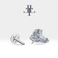 Üçlü Safir Markiz Piercing, 8 MM , 1.2 MM, 14K Sarı-Beyaz-Kırmızı Altın | LP00036SD