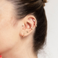Siyah Pırlantalı Kuru Kafa Piercing, 8 MM , 1.2 MM, 14K Sarı-Beyaz-Kırmızı Altın | LP00011B