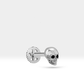 Siyah Pırlantalı Kuru Kafa Piercing, 8 MM , 1.2 MM, 14K Sarı-Beyaz-Kırmızı Altın | LP00011B