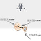 Kalp Pırlantalı Piercing, 8 MM , 1.2 MM, 14K Sarı-Beyaz-Kırmızı Altın | LP00017D
