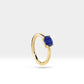 Oval Safir Halka Piercing Küpe, 12 MM , 1.2 MM, 14K Sarı-Beyaz-Kırmızı Altın | LE00007S