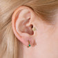 Piramit Pırlantalı Piercing, 8 MM , 1.2 MM, 14K Sarı-Beyaz-Kırmızı Altın | LP00003D