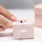 Oval Safir Ayrık Pırlantalı Sade Yüzük, 14K Sarı-Beyaz-Kırmızı Altın | LR00059DS