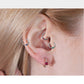 Baget Yakutlu Halka Piercing, 10-12 MM , 1.2 MM, 14K Sarı-Beyaz-Kırmızı Altın | LC00016R