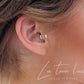 Kalp Pırlantalı Piercing, 8 MM , 1.2 MM, 14K Sarı-Beyaz-Kırmızı Altın | LP00017D