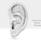 Hilal Pırlanta Piercing, 8 MM , 1.2 MM, 14K Sarı-Beyaz-Kırmızı Altın | LP00030D