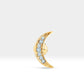 Hilal Pırlanta Piercing, 8 MM , 1.2 MM, 14K Sarı-Beyaz-Kırmızı Altın | LP00030D