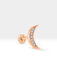 Hilal Pırlanta Piercing, 8 MM , 1.2 MM, 14K Sarı-Beyaz-Kırmızı Altın | LP00030D