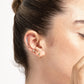 Hilal Pırlanta Piercing, 8 MM , 1.2 MM, 14K Sarı-Beyaz-Kırmızı Altın | LP00030D