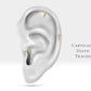 Üçgen Pırlantalı Piercing, 8 MM , 1.2 MM, 14K Sarı-Beyaz-Kırmızı Altın | LP00032D
