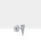 Üçgen Pırlantalı Piercing, 8 MM , 1.2 MM, 14K Sarı-Beyaz-Kırmızı Altın | LP00032D