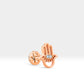 Fatıma Eli Pırlantalı Piercing, 8 MM , 1.2 MM, 14K Sarı-Beyaz-Kırmızı Altın | LP00033D