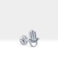 Fatıma Eli Pırlantalı Piercing, 8 MM , 1.2 MM, 14K Sarı-Beyaz-Kırmızı Altın | LP00033D