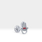 Fatıma Eli Yakutlu Piercing, 8 MM , 1.2 MM, 14K Sarı-Beyaz-Kırmızı Altın | LP00033R