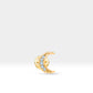 Hilal Pırlanta Piercing, 8 MM , 1.2 MM, 14K Sarı-Beyaz-Kırmızı Altın | LP00034D