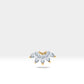 Beşli Markiz Pırlanta Piercing, 8 MM , 1.2 MM, 14K Sarı-Beyaz-Kırmızı Altın | LP00037D