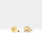 Beşli Markiz Pırlanta Piercing, 8 MM , 1.2 MM, 14K Sarı-Beyaz-Kırmızı Altın | LP00037D