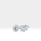 Beşli Markiz Pırlanta Piercing, 8 MM , 1.2 MM, 14K Sarı-Beyaz-Kırmızı Altın | LP00037D