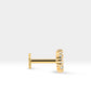 Çiçek Pırlantalı Piercing, 8 MM , 1.2 MM, 14K Sarı-Beyaz-Kırmızı Altın | LP00039D