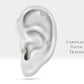 Çiçek Pırlantalı Piercing, 8 MM , 1.2 MM, 14K Sarı-Beyaz-Kırmızı Altın | LP00039D